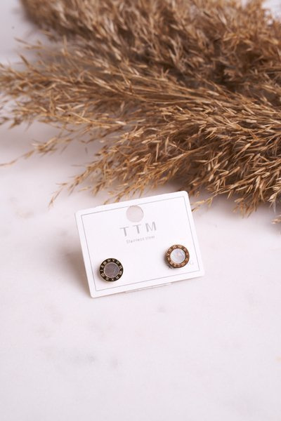 Сережки Circles Pearly Gold Timeless