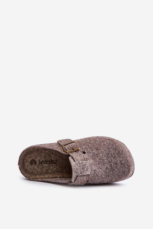 Чоловічі тапочки з пряжкою Preventive Slippers Inblu Beige MT000012
