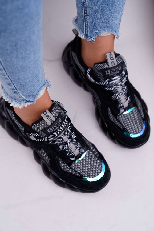 Жіноче спортивне взуття Big Star by Daniel Lopez Black Grey FF274A553