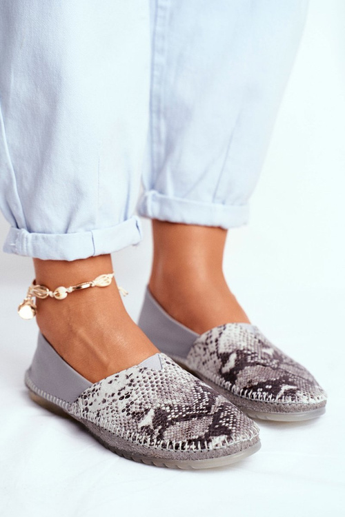 Жіночі балетки Maciejka Leather Grey 01930-66/00-0