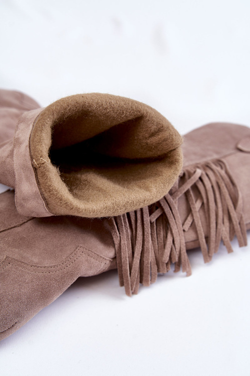 Жіночі замшеві ковбойські черевики Lewski 3094/F сірі