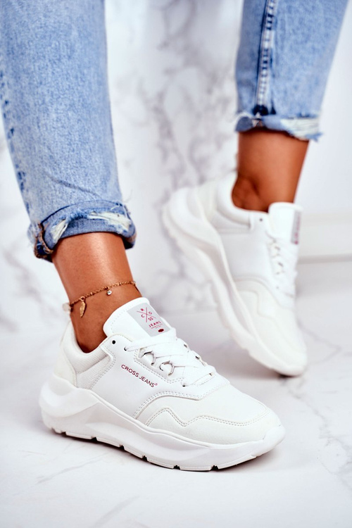 Жіноче спортивне взуття Кросівки Cross Jeans білі GG2R4042C