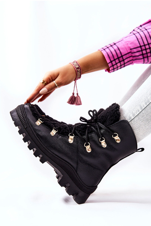 М'які шкіряні черевики Trapper Black Cateline