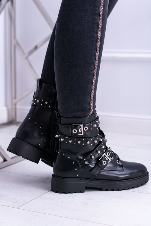 Чоботи жіночі високі чорні Trappers Albere