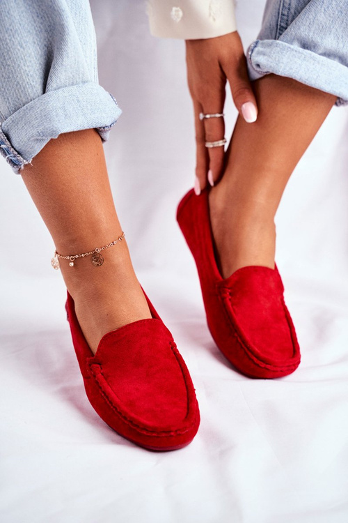 Жіночі мокасини Red Suede Morreno