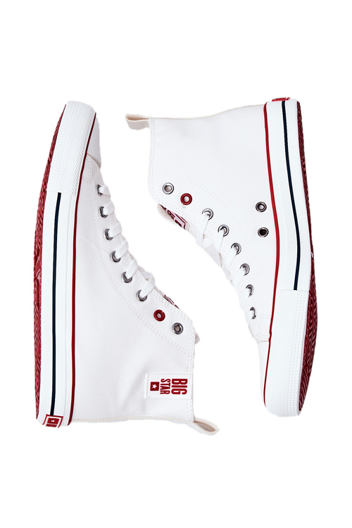 Чоловічі високі шкіряні кросівки BIG STAR JJ174071 Білі