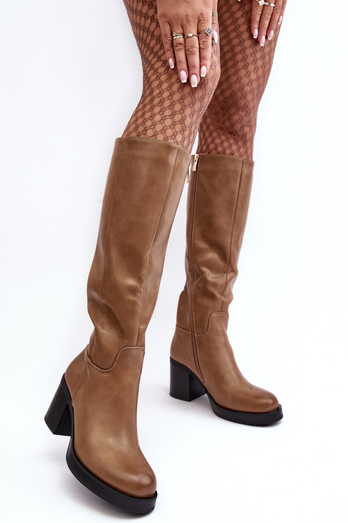 Жіночі темно-бежеві ботильйони на підкладці Theisen