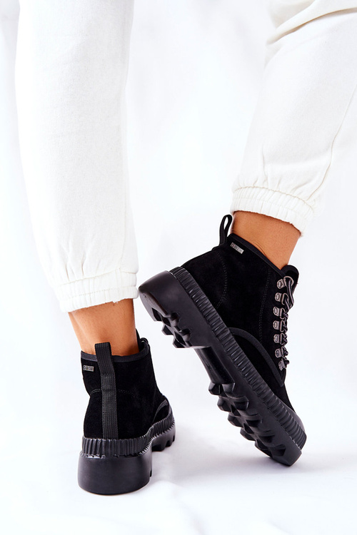 Шкіряні черевики Trapper Big Star II274363 Чорні