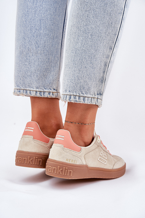 Замшеве Спортивне Взуття Кросівки Жіночі D.Franklin Бежеві DFSH387005