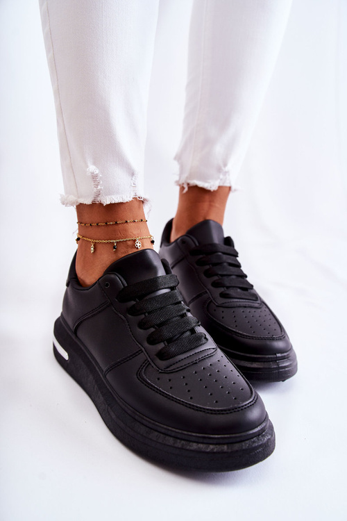 Класичні шкіряні спортивні туфлі Jennys чорного кольору