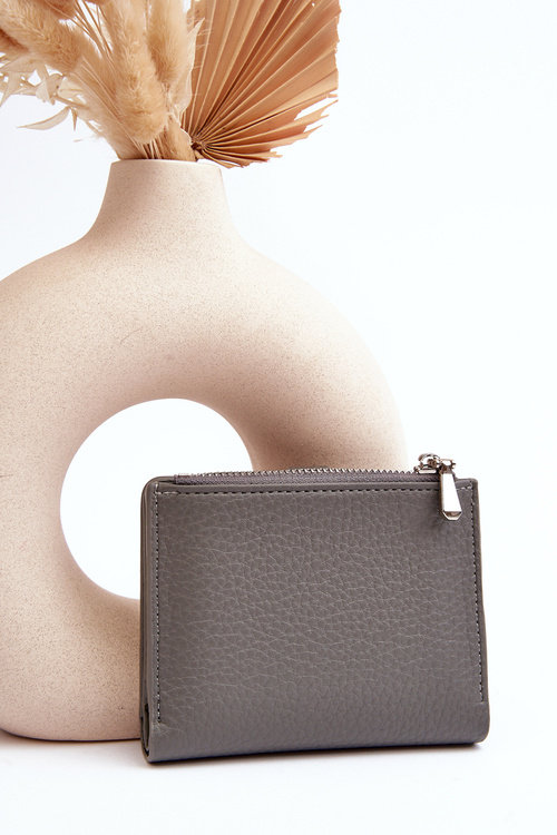 Гаманець жіночий з еко шкіри Lazara сірого кольору