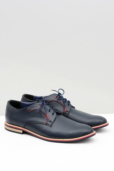 Чоловічі шкіряні напівчеревики Bednarek Elegant Pietro Navy Blue