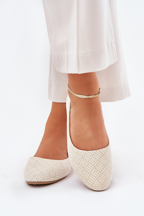 Жіночі Плоскі Балерини З Блискітками Золоті Tatorelis