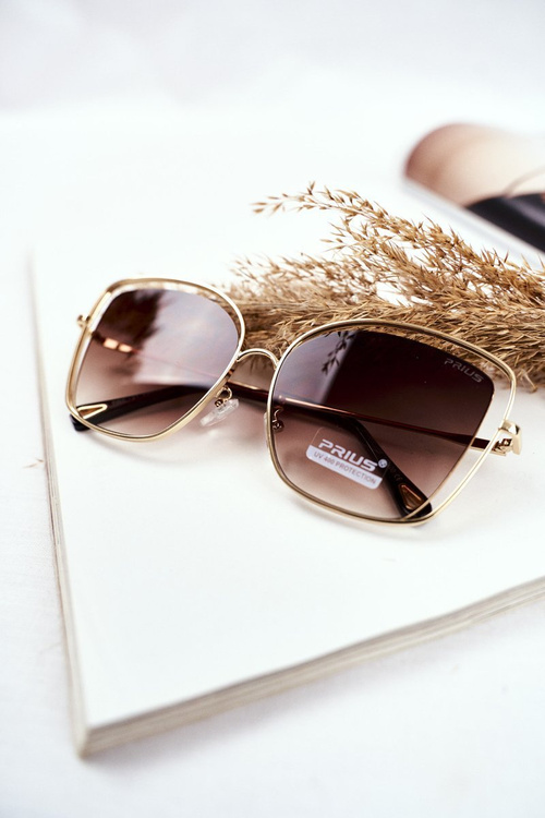Жіночі сонцезахисні окуляри Prius PRE-31 Gold Brown Gradient
