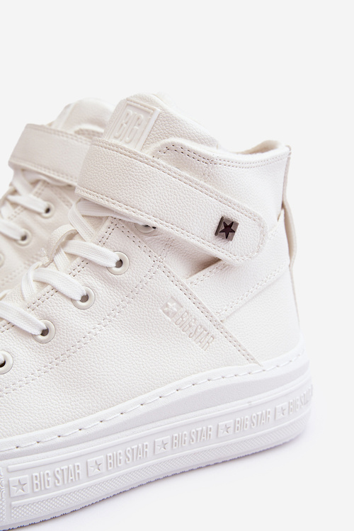 Жіночі кросівки на платформі з підкладкою Білі Big Star MM274006