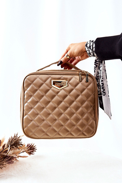 Велика косметичка Quilted Monnari CSM0040-023 Gold