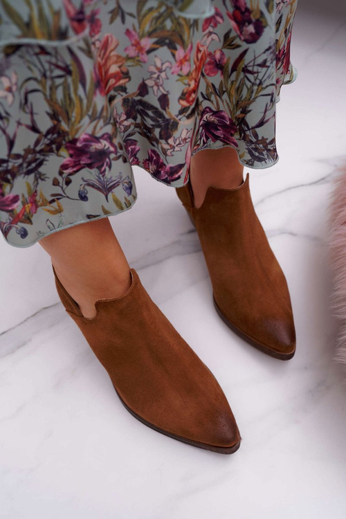 Чоботи жіночі Коричневі весняні шкіряні Anabella