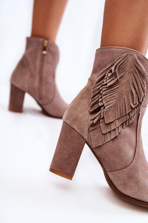 Жіночі замшеві черевики Lewski Shoes 3093 Cappucino