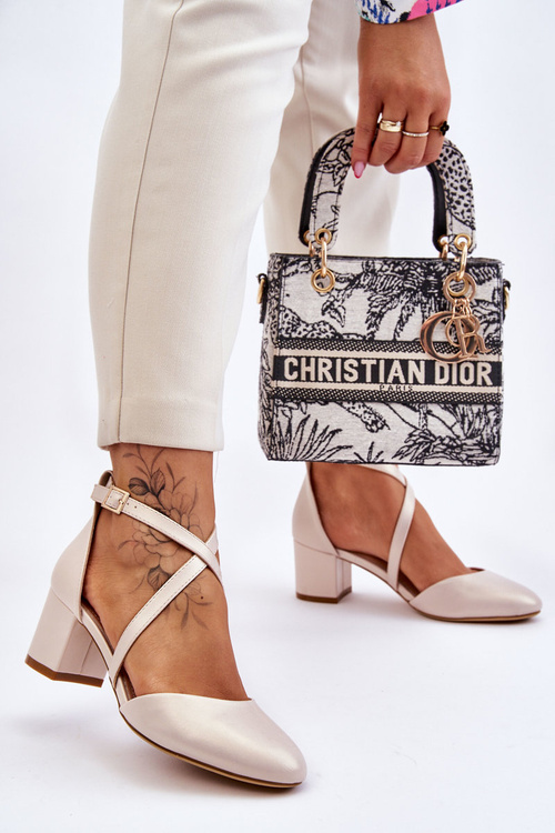 Човники на штанзі Sergio Leone SK824 Pearl Beige