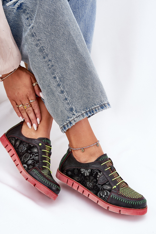 Шкіряні Чоботи Для Жінок З Візерунком Maciejka 06784-20 Чорні