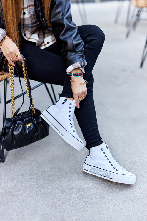 Високі кросівки на платформі Big Star II274014 Білі