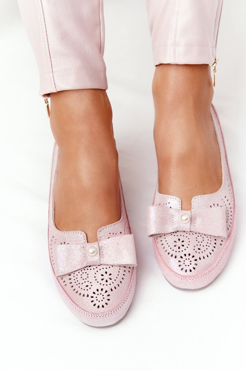 Жіночі шкіряні балетки RIO FLORE Eco-Friendly Pink
