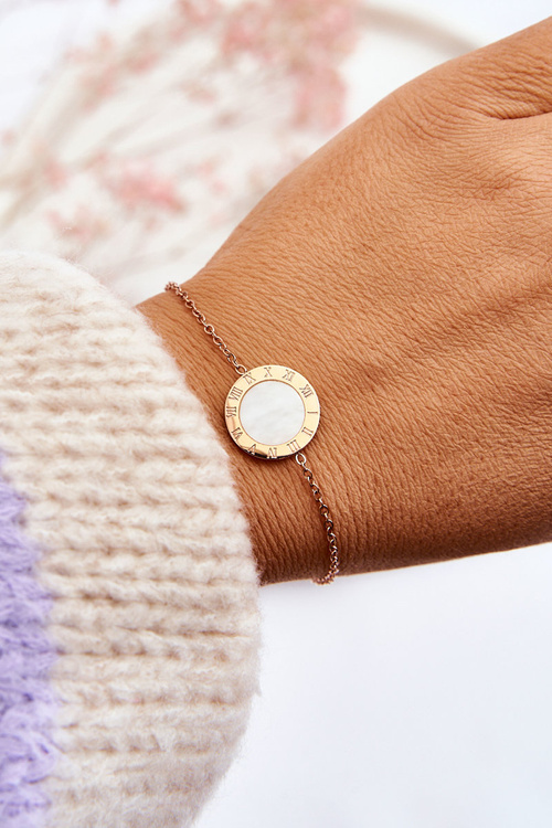 Жіночий браслет Celebrity White Circle Rose Gold