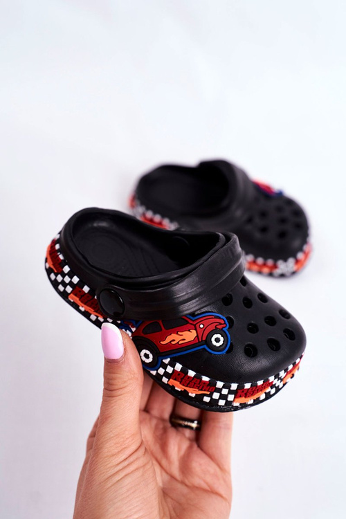 Дитяче взуття Слайди Crocs Black Road Racing