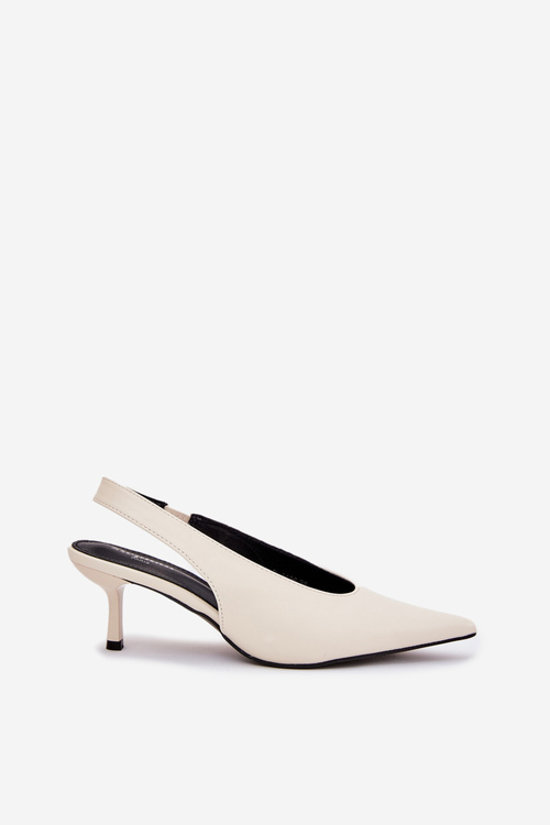 Туфлі З Відкритою П'яткою Еко Шкіра Екру Aricandia