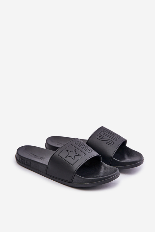 Легкі чоловічі тапочки з логотипом Big Star OO174030 Чорні