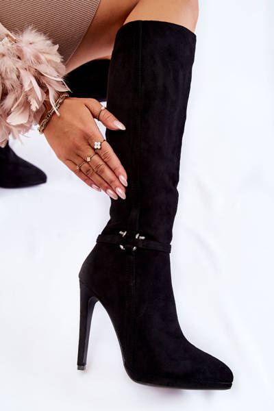 Класичні замшеві чоботи Black Linney