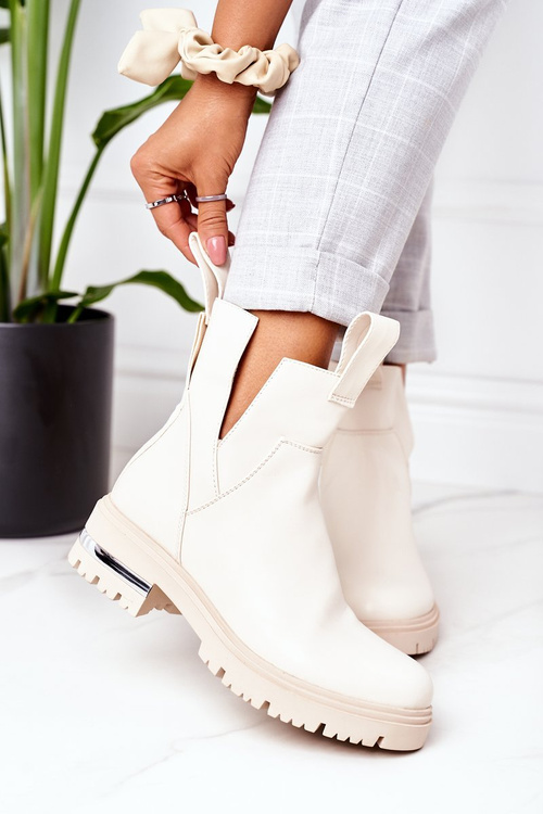 Утеплені черевики челсі бежеві Rock It