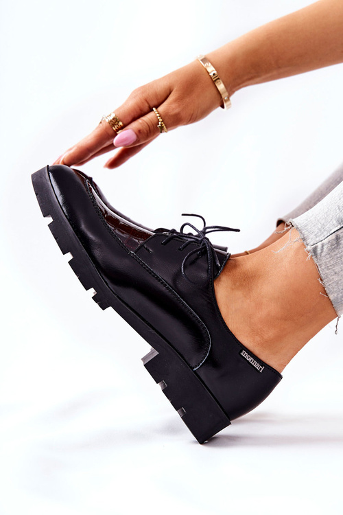 Шкіряні напівчеревики Monnari M73/1 Чорні