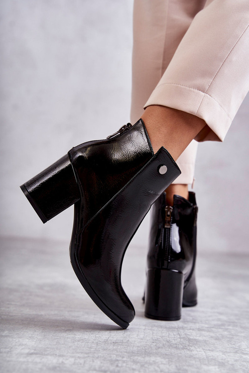 Чоботи жіночі лаковані La.Fi 260039B-LA Чорні