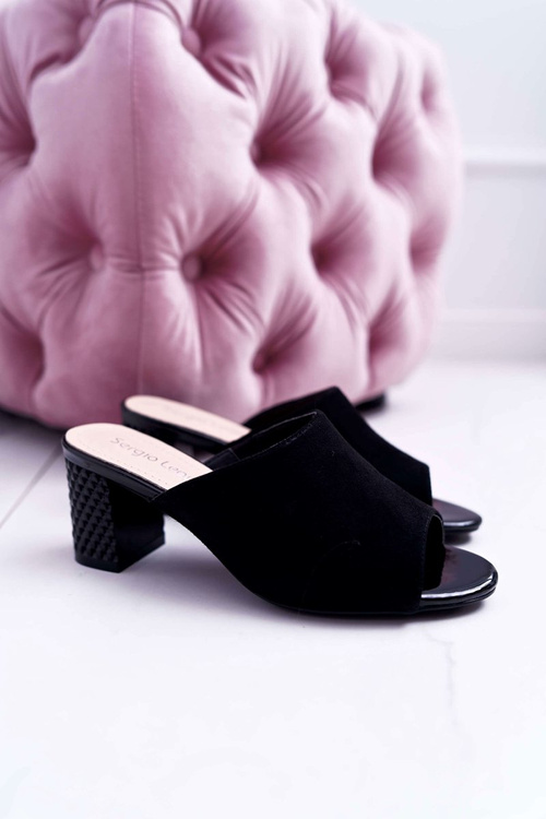 Жіночі елегантні шльопанці Sergio Leone KL315 Black Demilo