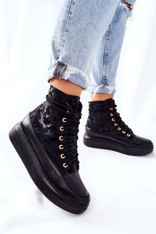 Спортивне шкіряне взуття Lewski 3034 Black Moro