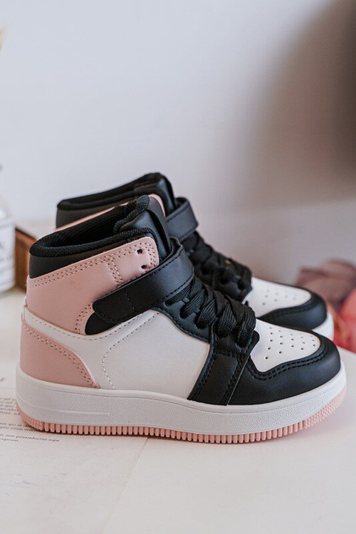 Дитяче високе спортивне взуття біло-рожевий Teredite