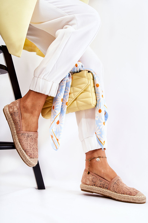 Класичні жіночі еспадрільї ажурні нюд Catris