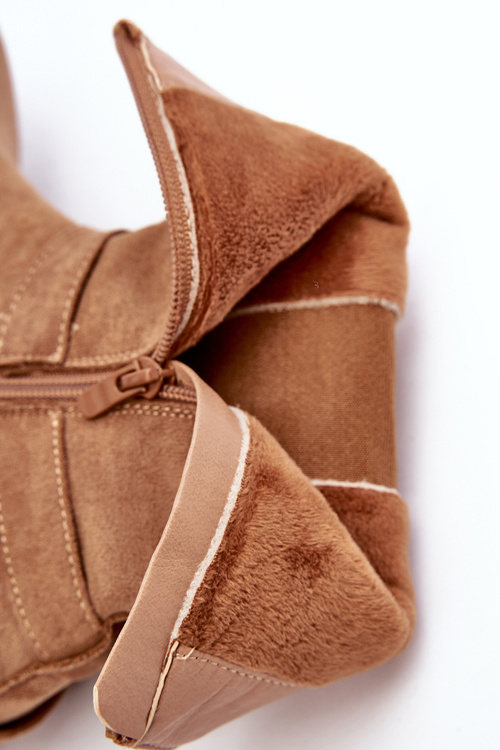 Жіночі замшеві чоботи на флісовій підкладці Workery Camel Brinnon