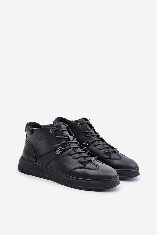 Шкіряні утеплені кросівки Чоловічі Lee Cooper Чорні LCJ-24-33-2913