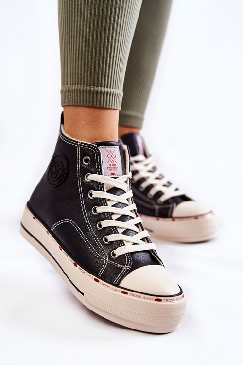 Жіночі високі утеплені кросівки Cross Jeans KK2R4042C Чорні