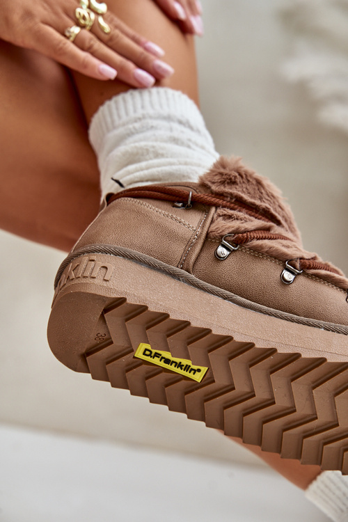 Низькі зимові черевики на платформі з хутром D.Franklin Brown DFSH370011