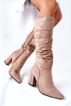 Чоботи на високих підборах Бежеві Dorelle