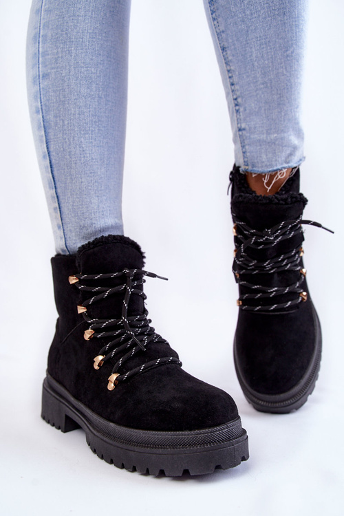 Жіночі замшеві чоботи чорні Белліта