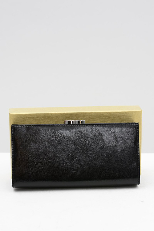 Великий жіночий чорний гаманець
