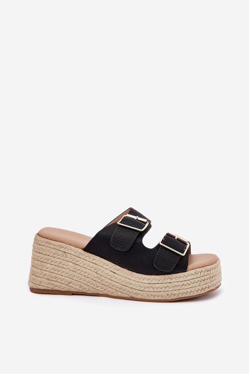 Жіночі Сандалі На Підборах З Плетінням І Пряжками Чорні Pasinea