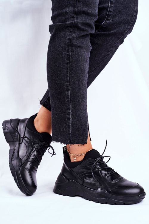 Шкіряне спортивне взуття Кросівки GOE GG2N3041 Чорні