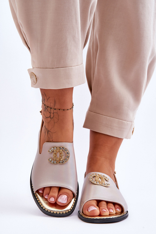 Жіночі босоніжки з декором S.Barski KV-2775-49 Rose Gold