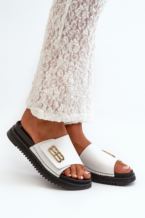 Zazoo 50101 Жіночі шкіряні шорти на платформі, білі