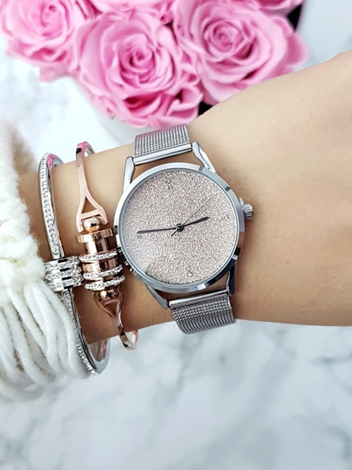 Жіночий срібний годинник Майкл Джон Браслет Парча Раптер